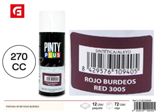 [NS48] Pintura spray rojo burdeos para bricolaje y decoración