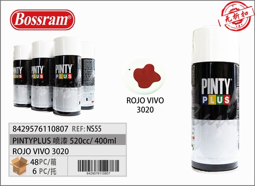 [NS55] Pintura en spray Pintyplus rojo vivo 3020 520cc