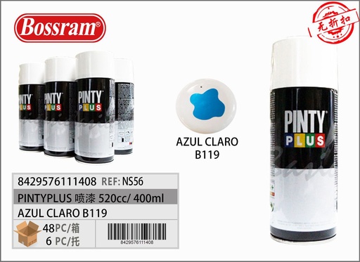 [NS58] Pintura aerosol azul claro B119 520cc de Pintyplus