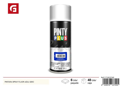 [171823740] Pintura spray fluor azul 520CC - Pintura y ferretería
