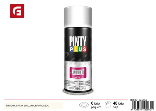 [171825560] Pintura spray brillo púrpura 520CC - Pintura y ferretería