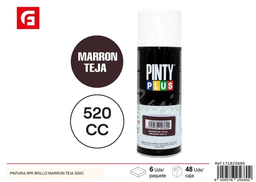 [171825680] Pintura en spray brillo marrón teja 520C para bricolaje y decoración