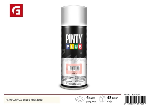 [171825720] Pintura en spray brillo rosa 520ml para manualidades y decoración