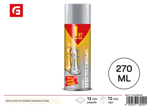 [171828040] Aerosol efecto cromo 270 ml - Pintura en spray para proyectos