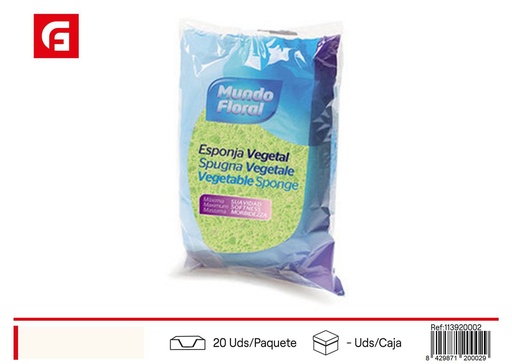 [113920002] Esponja vegetal oval para baño - Productos de cuidado personal