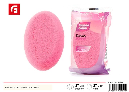 [113920018] Esponja floral cuidado del bebé - Productos de cuidado personal