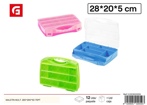 [120302059] Maletín organizador 280*200*50 7 DPT - Caja organizadora de plástico