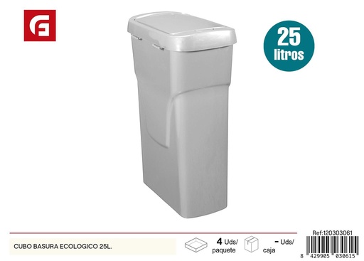 [120303061] Cubo de basura ecológico 25L - Plásticos para el hogar