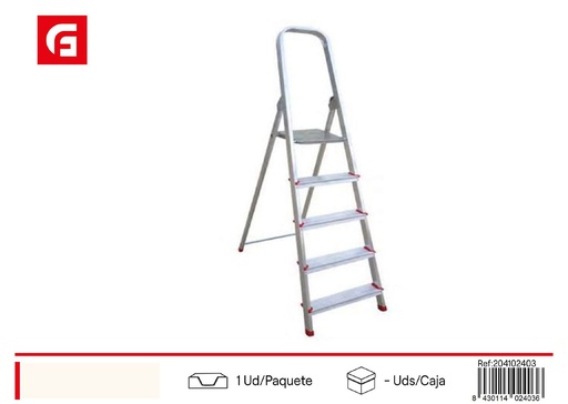 [204102403] Escalera de aluminio 3 peldaños para hogar y bricolaje