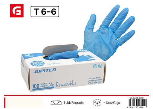 [150819991] Guante de nitrilo Júpiter T6-6.5 para limpieza y protección