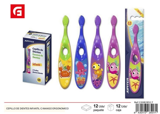 [150828517] Cepillo de dientes infantil con mango ergonómico - Cuidado personal