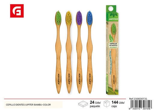 [150830731] Cepillo de dientes de bambú Jupiter, color - Productos de cuidado personal