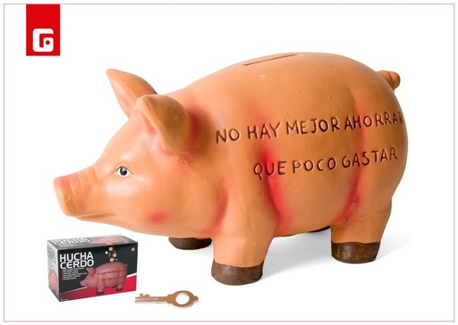 [200918331] Hucha de cerámica con diseño de cerdo para ahorro y decoración
