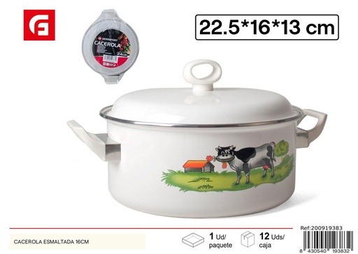 [200919383] Cacerola esmaltada 16cm - Utensilios de cocina