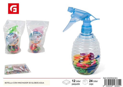 [200956361] Botella con hinchador para 50 globos de agua - diversión veraniega