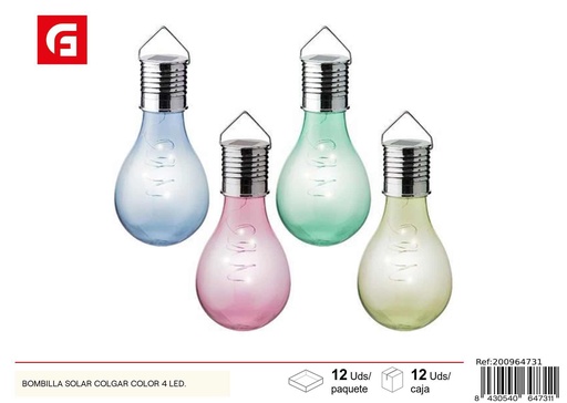 [200964731] Lámpara solar para colgar color 4 LED - Iluminación exterior