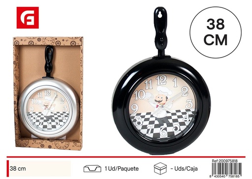 [200975818] Reloj de pared Chef 38cm colores surtidos para cocina