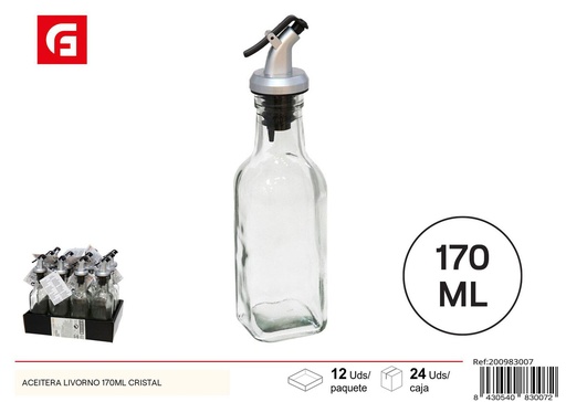 [A002592] Aceitera Livorno 170 ml de cristal - Utensilios de cocina