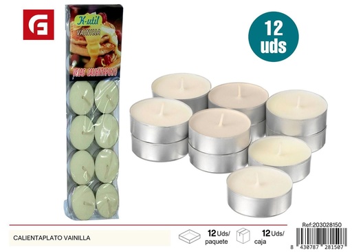 [203028150] Vela Calientaplatos Vainilla - Velas aromáticas y ambientadores