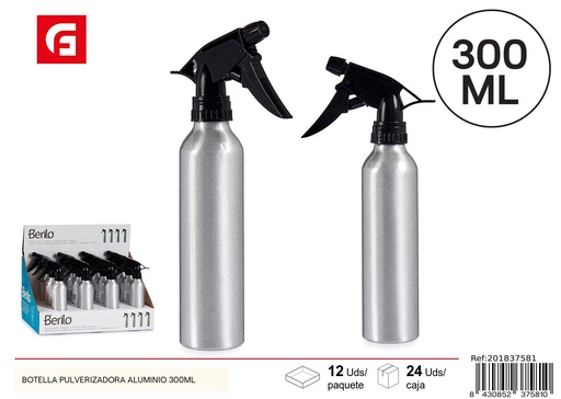 [201837581] Botella pulverizadora de aluminio 300 ml - Spray y dispensador