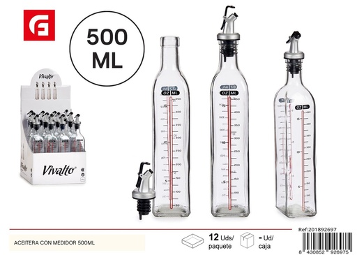 [201892697] Azucarera con medidor 500ml - Aceitera funcional
