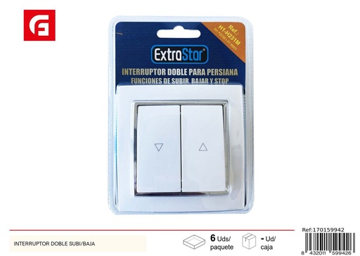 [170159942] Interruptor doble subir/bajar - Suministros eléctricos