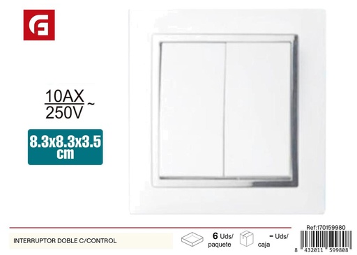 [170159980] Interruptor doble con control - Electricidad