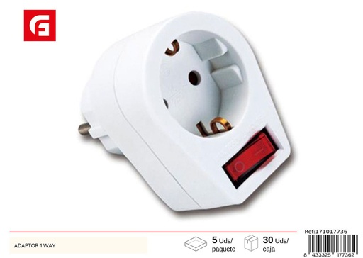 [171017736] Adaptador de enchufe 1 vía - Accesorios eléctricos