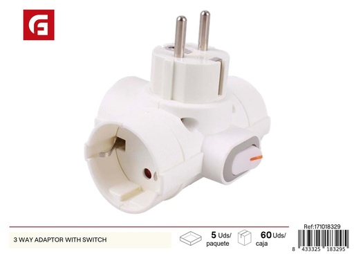 [171018329] Adaptador con interruptor de 3 agujeros - Accesorios eléctricos