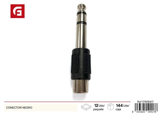 [171019417]  Conector negro - Accesorios electrónicos