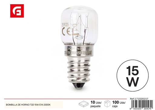 [171020157] Bombilla de horno 15W 2300K - Iluminación para cocina