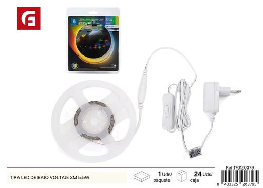 [170120379] Tira LED de bajo voltaje 3m 5.5W para iluminación