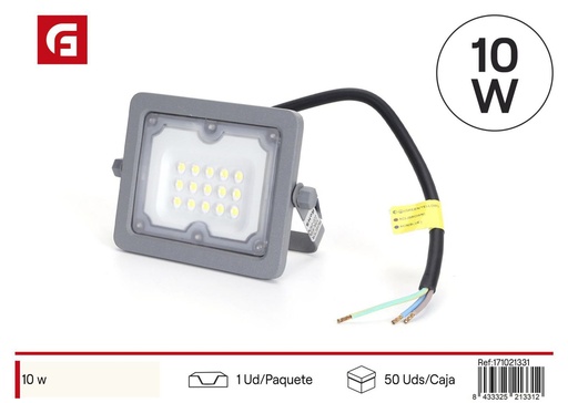 [171021331] Proyector LED fino 10W 6500K IP65 para iluminación exterior