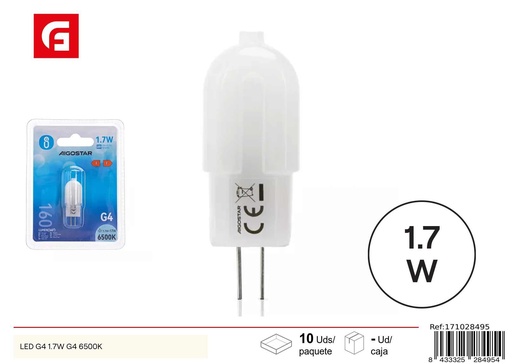 [171028495] Lámpara LED blanco lechoso G4 1.7W 6500K para iluminación