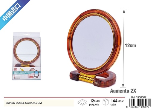 [6300007] Espejo doble cara 11.3 cm - Accesorios de belleza