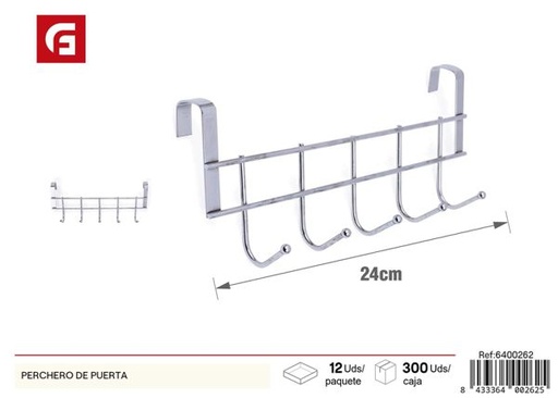 [6400262] Perchero de puerta A4 para colgar documentos y ropa