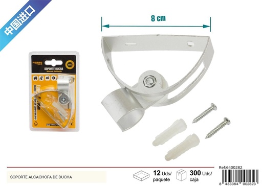 [6400282] Soporte para alcachofa de ducha con cinta de teflón