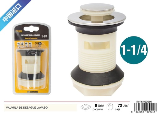 [6400991] Válvula de desagüe lavabo - Accesorios de fontanería