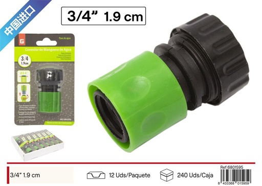 [6801595] Conector para manguera de 3/4 - Accesorios de jardín