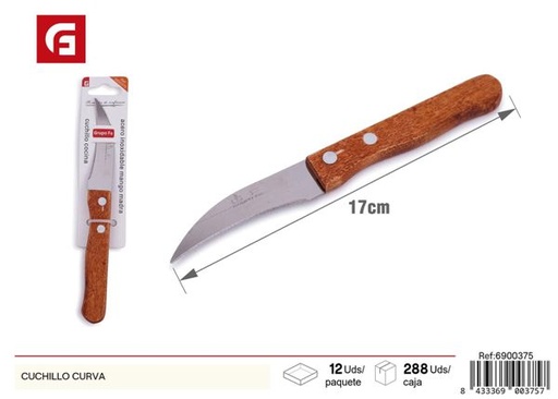 [6900375] Cuchillo curvo para cocina y preparación de alimentos