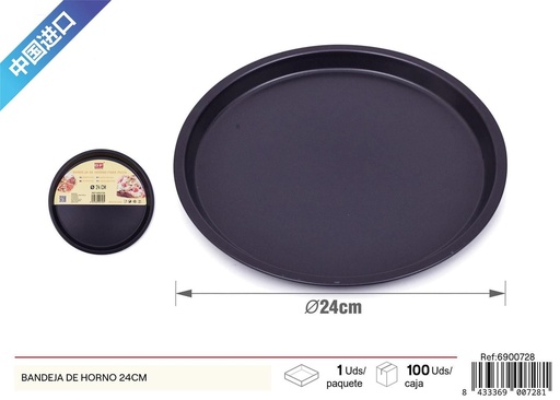 [6900728] Bandeja de horno para pizza 24cm para cocina