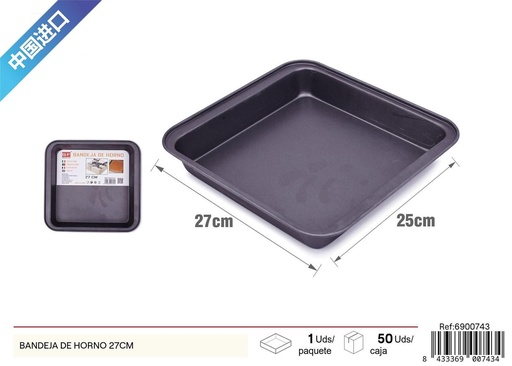 [6900743] Bandeja de horno cuadrada 27cm para horneado y repostería