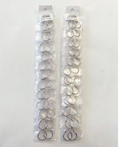 [8433637140047] Pendientes aros 2 cm 12/u NS - Bisutería y accesorios