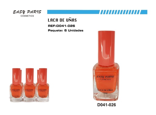 [D041-026] Laca de uñas Easy Paris 6/u