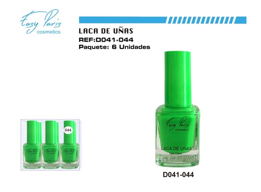 [D041-044] Esmalte de uñas verde fosforescente 6/U para manicura
