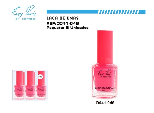 [D041-046] Laca de uñas easy Paris 6 pz - Productos de belleza