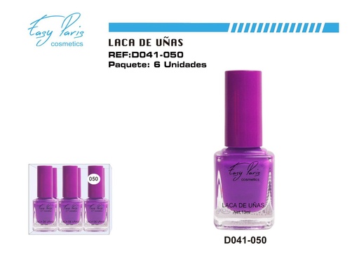 [D041-050] Laca de uñas easy Paris 6 pz - Cosméticos para uñas