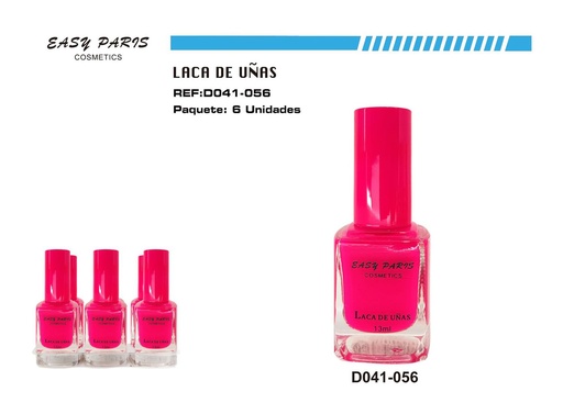 [D041-056] Laca de uñas Easy Paris 6/u para manicura y pedicura