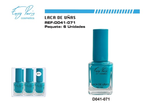 [D041-071] Laca de uñas easy Paris 6 pz - Productos de belleza