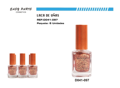 [D041-097] Laca de uñas easy Paris 6 pz - Cosméticos para belleza